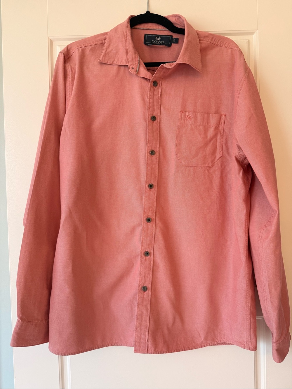Coast from Palmetto Moon Men's Casual Button-Down Shirt in Dusty Rose